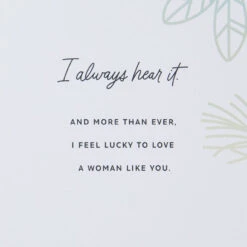 Hallmark Lucky To Love A Woman Like You Romantic Christmas Card For Her -Hallmark Gift Shop Watercolor Flowers Romantic Christmas Card for Her 759XZH2797 03