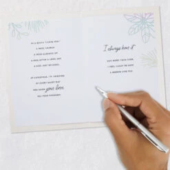 Hallmark Lucky To Love A Woman Like You Romantic Christmas Card For Her -Hallmark Gift Shop Watercolor Flowers Romantic Christmas Card for Her 759XZH2797 08