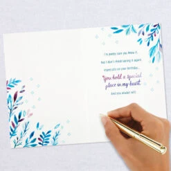 Hallmark Incredibly Strong Woman Birthday Card For Her -Hallmark Gift Shop Watercolor Leaves Birthday Card for Her 659HBD3193 06