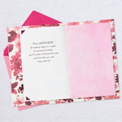 Hallmark Every Kind Of Happiness Pink Flowers Birthday Card -Hallmark Gift Shop Watercolor Pink Flowers Birthday Card for Her 759HBD3568 04