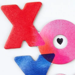 Hallmark XOXO Love You So Much Romantic Valentine's Day Card -Hallmark Gift Shop Watercolor XOXO and Hearts Romantic Valentines Card 699VEE9352 04