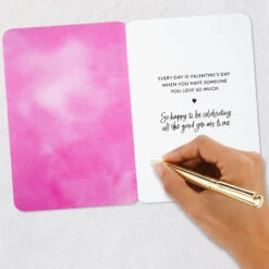 Hallmark XOXO Love You So Much Romantic Valentine's Day Card -Hallmark Gift Shop Watercolor XOXO and Hearts Romantic Valentines Card 699VEE9352 06