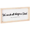 Hallmark We Can Do All Things In Christ Wooden Quote Sign, 15x7 -Hallmark Gift Shop We Can Do All Things in Christ Wooden Quote Sign 1SNN1054 01