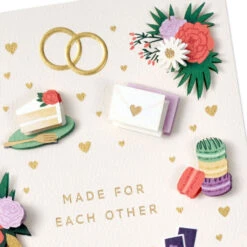 Hallmark Made For Each Other Wedding Card -Hallmark Gift Shop Wedding Day Icons Wedding Congratulations Card 959LAD2967 04