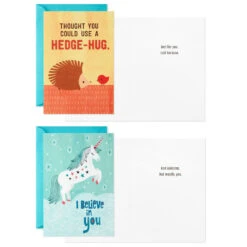 Hallmark Whimsical Assorted Kids' Encouragement Cards With Stickers, Pack Of 12 -Hallmark Gift Shop Whimsical Assorted Kids Encouragement Cards 999SOM4012 05