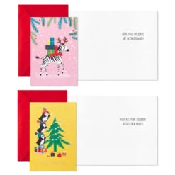 Hallmark Whimsical Assortment Boxed Christmas Cards, Pack Of 24 -Hallmark Gift Shop Whimsical Assortment Boxed Christmas Cards 5XPX1000 03
