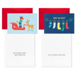 Hallmark Whimsical Assortment Boxed Christmas Cards, Pack Of 24 -Hallmark Gift Shop Whimsical Assortment Boxed Christmas Cards 5XPX1000 05