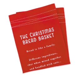 Demdaco Christmas Bread Basket And Tea Towel, Set Of 2 -Hallmark Gift Shop White Ceramic Bread Basket and Red Tea Towel 2020210677 03