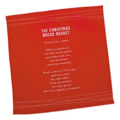 Demdaco Christmas Bread Basket And Tea Towel, Set Of 2 -Hallmark Gift Shop White Ceramic Bread Basket and Red Tea Towel 2020210677 04