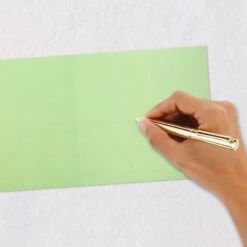 Hallmark White Tropical Leaves On Mint Green Blank Card -Hallmark Gift Shop White DieCut Monstera Leaves on Mint Green Blank Card 859LAD4820 05