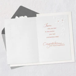 Hallmark Live, Laugh, Love Wedding Card -Hallmark Gift Shop White Flowers Wedding Congratulations Card 699W4043 03