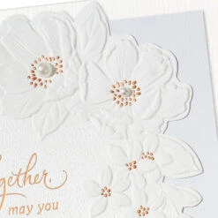 Hallmark Live, Laugh, Love Wedding Card -Hallmark Gift Shop White Flowers Wedding Congratulations Card 699W4043 04