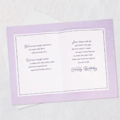 Hallmark How Special You Are To Me Birthday Card For Sister -Hallmark Gift Shop White Flowers on Purple Birthday Card for Sister 699FBD7185 04