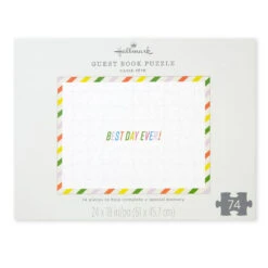 Hallmark Best Day Ever Guest Book Puzzle -Hallmark Gift Shop White Puzzle for Party Guests to Sign 1BIR1321 04