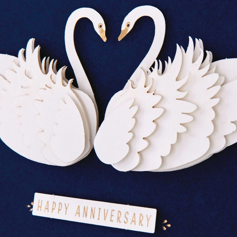 Hallmark Lasting Love, Swans Anniversary Card For Couple 6 Hallmark Lasting Love, Swans Anniversary Card For Couple - Image 4