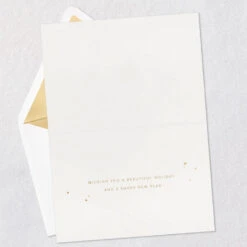 Hallmark Holiday And New Year Peace Holiday Card -Hallmark Gift Shop White and Gold Peace Holiday Card 1059IXC2025 03