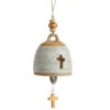Demdaco Faith Inspired Bell -Hallmark Gift Shop WhiteGold Ceramic Bell Decoration With Cross 1005000537 01