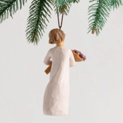 Willow Tree Surprise Tulip Bouquet Figurine Ornament, 4" H -Hallmark Gift Shop Willow Tree Figurine With Tulip Bouquet Ornament 28096 03