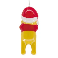 Disney Winnie The Pooh In Santa Hat Shatterproof Hallmark Ornament -Hallmark Gift Shop Winnie the Pooh in Santa Hat Christmas Ornament 3HCM4627 07