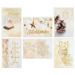 Hallmark Wintry Blessings Assorted Boxed Christmas Cards, Pack Of 24