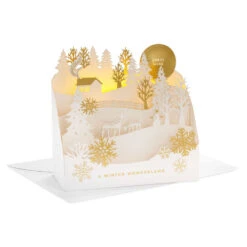 Hallmark Winter Wonderland Musical 3D Pop-Up Holiday Card With Light
