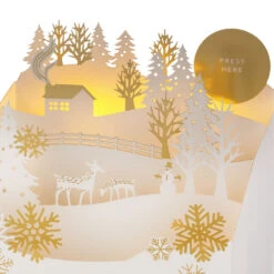 Hallmark Winter Wonderland Musical 3D Pop-Up Holiday Card With Light -Hallmark Gift Shop Winter Landscape PopUp Holiday Card With Music 999XOD2001 04
