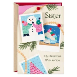 Hallmark Wishes For Blessings And Happiness Christmas Card For Sister