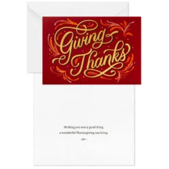 Hallmark Wishing You Every Good Thing Boxed Thanksgiving Cards, Pack Of 40 -Hallmark Gift Shop Wishing You Every Good Thing Boxed Thanksgiving Cards 5HAA1005 03