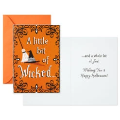 Hallmark Pumpkins And Witches Assorted Halloween Cards, Pack Of 8 -Hallmark Gift Shop Witches Assorted Halloween Cards Pack 699H2369 03