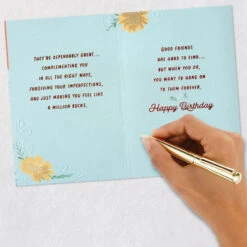 Hallmark Good Friends Are Like Go-To Jeans Birthday Card -Hallmark Gift Shop Woman in Denim Blue Jeans Birthday Card for Friend 699HBD4900 07