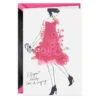 Hallmark Elegant And Lovely Birthday Card For Her -Hallmark Gift Shop Woman in Pink Floral Dress Birthday Card for Her 859LAD4028 01