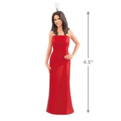 Hallmark Lacey Chabert Porcelain Ornament -Hallmark Gift Shop Woman in Red Dress Keepsake Ornament 5QXI1582 04