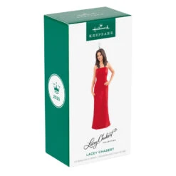 Hallmark Lacey Chabert Porcelain Ornament -Hallmark Gift Shop Woman in Red Dress Keepsake Ornament 5QXI1582 08