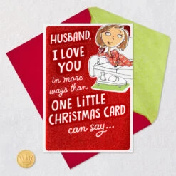 Hallmark I Love You In So Many Ways Funny Christmas Card For Husband With Mini Cards -Hallmark Gift Shop Woman on Couch Funny Christmas Card for Husband 659XZH1117 09
