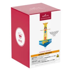Hallmark DC™ Wonder Woman™ Musical Ornament With Motion -Hallmark Gift Shop Wonder Woman on Platform Keepsake Ornament 5QXI8382 08