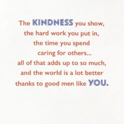 Hallmark You Make The World A Better Place Birthday Card For Son -Hallmark Gift Shop Wooden Placard Good Men Birthday Card for Son 999MAN4287 03