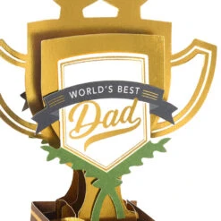 Hallmark World's Best Dad Trophy Musical 3D Pop-Up Father's Day Card With Motion -Hallmark Gift Shop Worlds Best Dad Trophy PopUp Fathers Day Card With Music 1499FFF9002 04