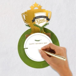 Hallmark World's Best Dad Trophy Musical 3D Pop-Up Father's Day Card With Motion -Hallmark Gift Shop Worlds Best Dad Trophy PopUp Fathers Day Card With Music 1499FFF9002 06