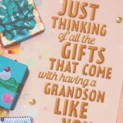 Hallmark Proud Of The Man You Are Birthday Card For Grandson -Hallmark Gift Shop Wrapped Presents Birthday Card for Grandson 759MAN3982 05