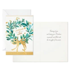 Hallmark Wreath With Gold Berries Boxed Christmas Cards, Pack Of 16 -Hallmark Gift Shop Wreath With Gold Berries Boxed Christmas Cards 1XPX2290 03