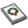Hallmark Greenery Wreath Pine-Scented Boxed Christmas Cards, Pack Of 12 -Hallmark Gift Shop Wreath and Pine Scent Boxed Christmas Cards 1XPX2718 01