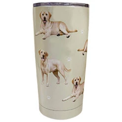 E&S Pets Yellow Labrador Stainless Steel Tumbler, 20 Oz.