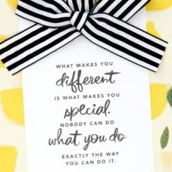 Hallmark You're One Of A Kind Birthday Card -Hallmark Gift Shop Yellow Lemons on White Birthday Card 799HBD4877 05