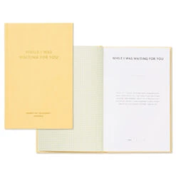 New Release -Hallmark Gift Shop Yellow Prompted Pregnancy Journal 1BBA4141 02