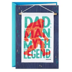 Hallmark Man, Myth And Legend Funny Father's Day Card With Removable Banner