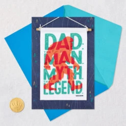 Hallmark Man, Myth And Legend Funny Father's Day Card With Removable Banner -Hallmark Gift Shop Yeti Sasquatch Fathers Day Card with Banner 899FHE9162 06