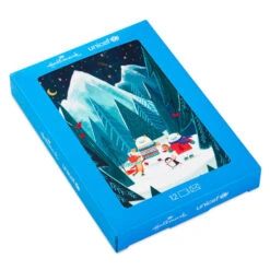 Hallmark UNICEF Yeti And Friends Ice Skating Boxed Christmas Cards, Pack Of 12