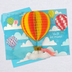 Hallmark 16" Hot Air Balloons Pop-Up Jumbo Goodbye Card -Hallmark Gift Shop Youll Be Missed Balloon Goodbye Card 1499CBG1018 04