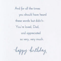 Hallmark You're Loved And Appreciated Very Much Birthday Card For Dad -Hallmark Gift Shop Youre Loved and Appreciated Very Much Birthday Card for Dad 699MAN4409 03