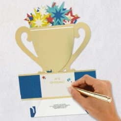 Hallmark You're The Best Trophy Customizable 3D Pop-Up Card -Hallmark Gift Shop Youre the Best Trophy Customizable 3D PopUp Card 5RZW1245 08